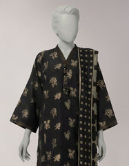 BLACK JACQUARD DYED UNSTITCHED 3PC
