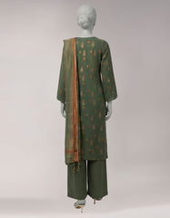 GREEN JACQUARD DYED UNSTITCHED 3PC