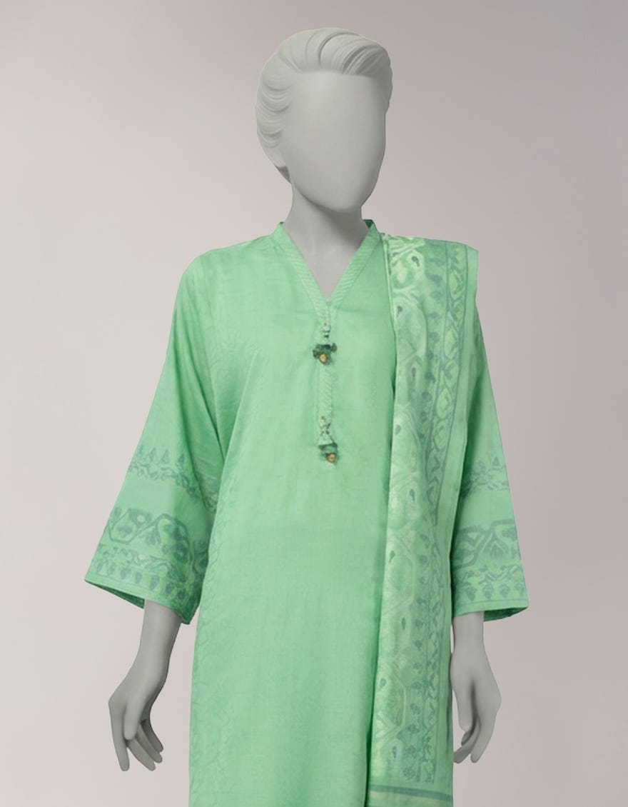 GREEN LAWN SHIMMER UNSTITCHED 3PC