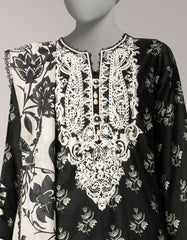 BLACK LAWN EMBROIDERED UNSTITCHED 3PC