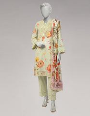 MULTICOLOR DOBBY EMBROIDERED UNSTITCHED 3PC