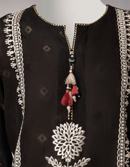BLACK ZARI LAWN EMBROIDERED UNSTITCHED 3PC