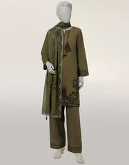 GREEN LAWN EMBROIDERED STITCHED 3PC