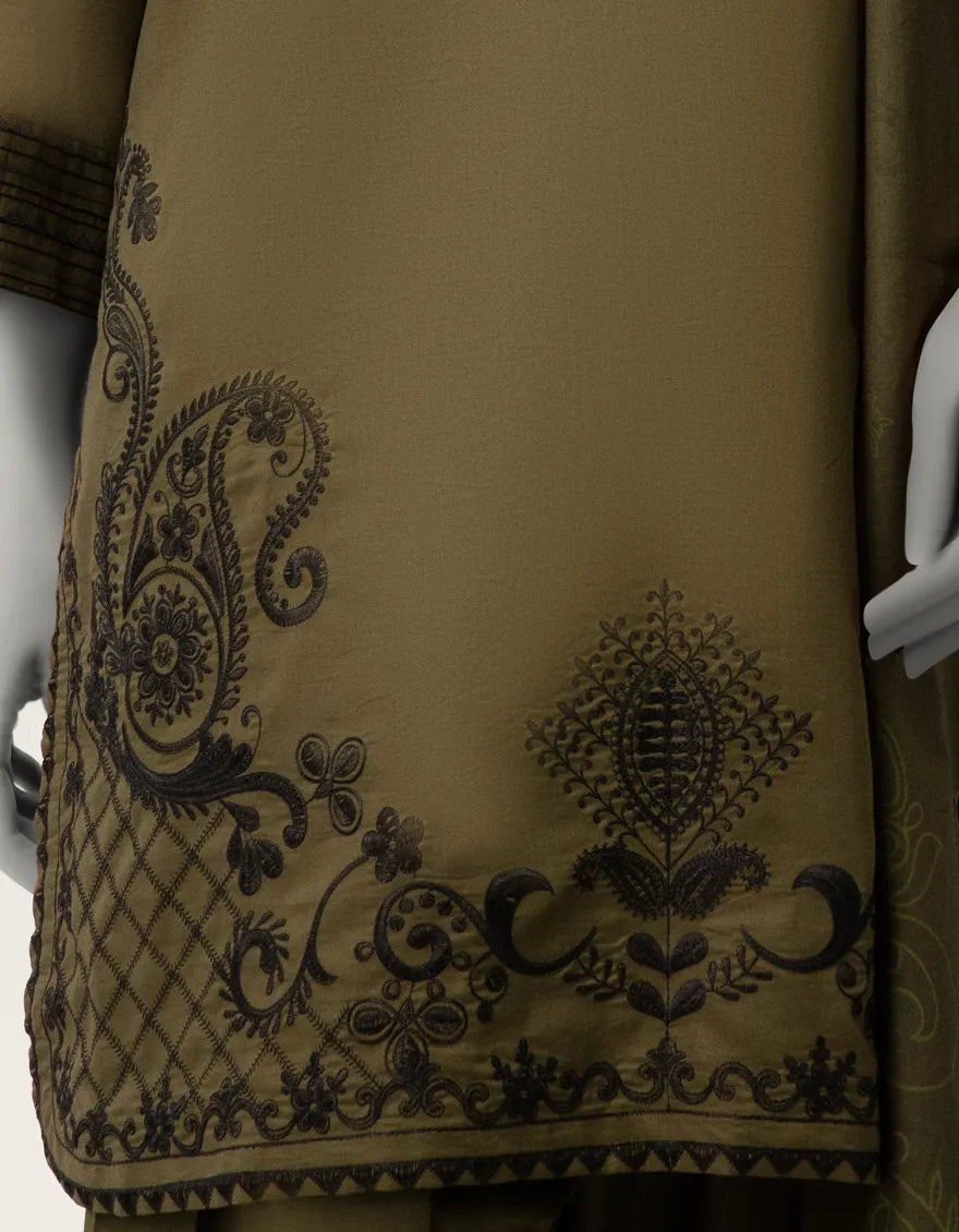 GREEN LAWN EMBROIDERED STITCHED 3PC