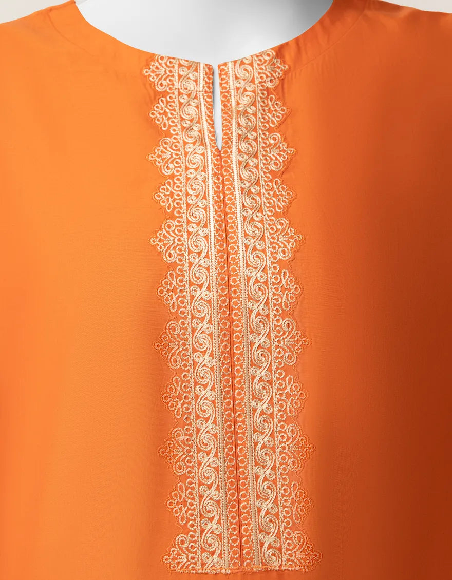 RUST LAWN EMBROIDERED STITCHED 3PC