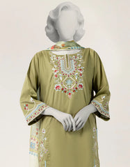 GREEN LAWN EMBROIDERED STITCHED 3PC