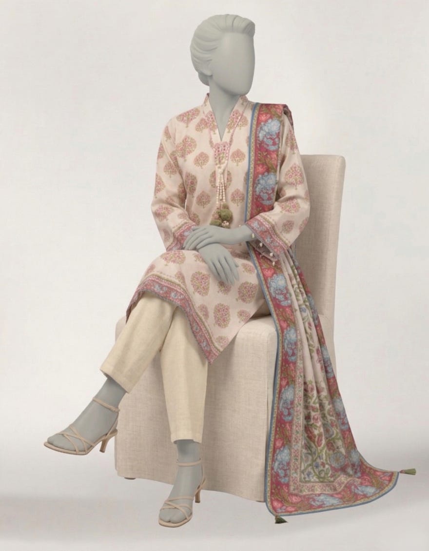 MULTICOLOR LAWN PRINTED UNSTITCHED 3PC