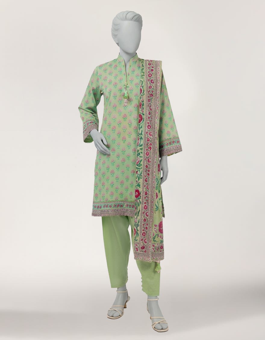 MULTICOLOR LAWN PRINTED UNSTITCHED 3PC