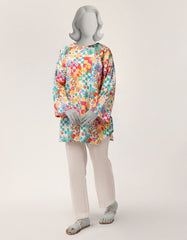 MULTICOLOR LAWN PRINTED KURTI
