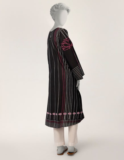 BLACK LAWN PRINTED KURTI