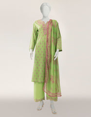 GREEN LAWN EMBROIDERED STITCHED 3PC