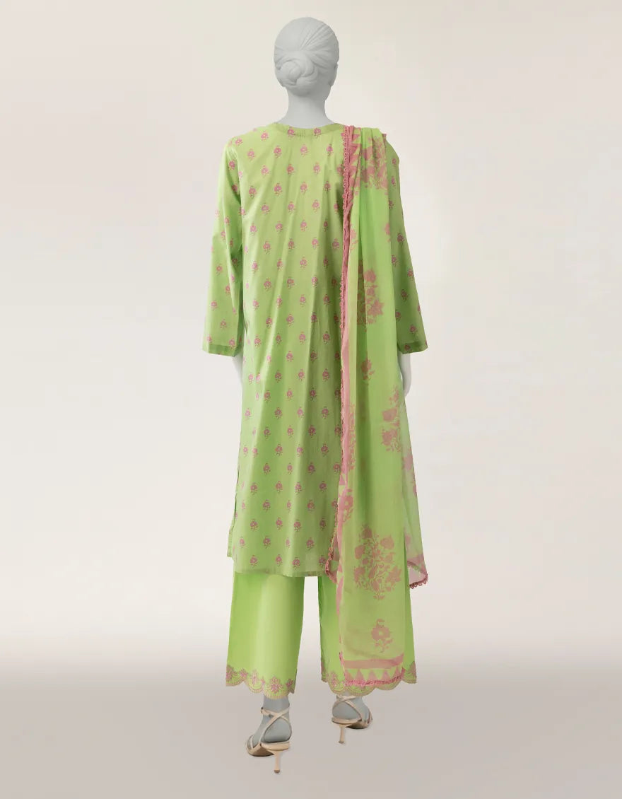 GREEN LAWN EMBROIDERED STITCHED 3PC