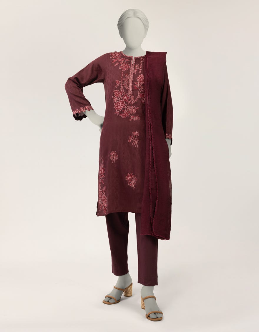 maroon-dobby-embroidered-stitched-3pc-jls26478s