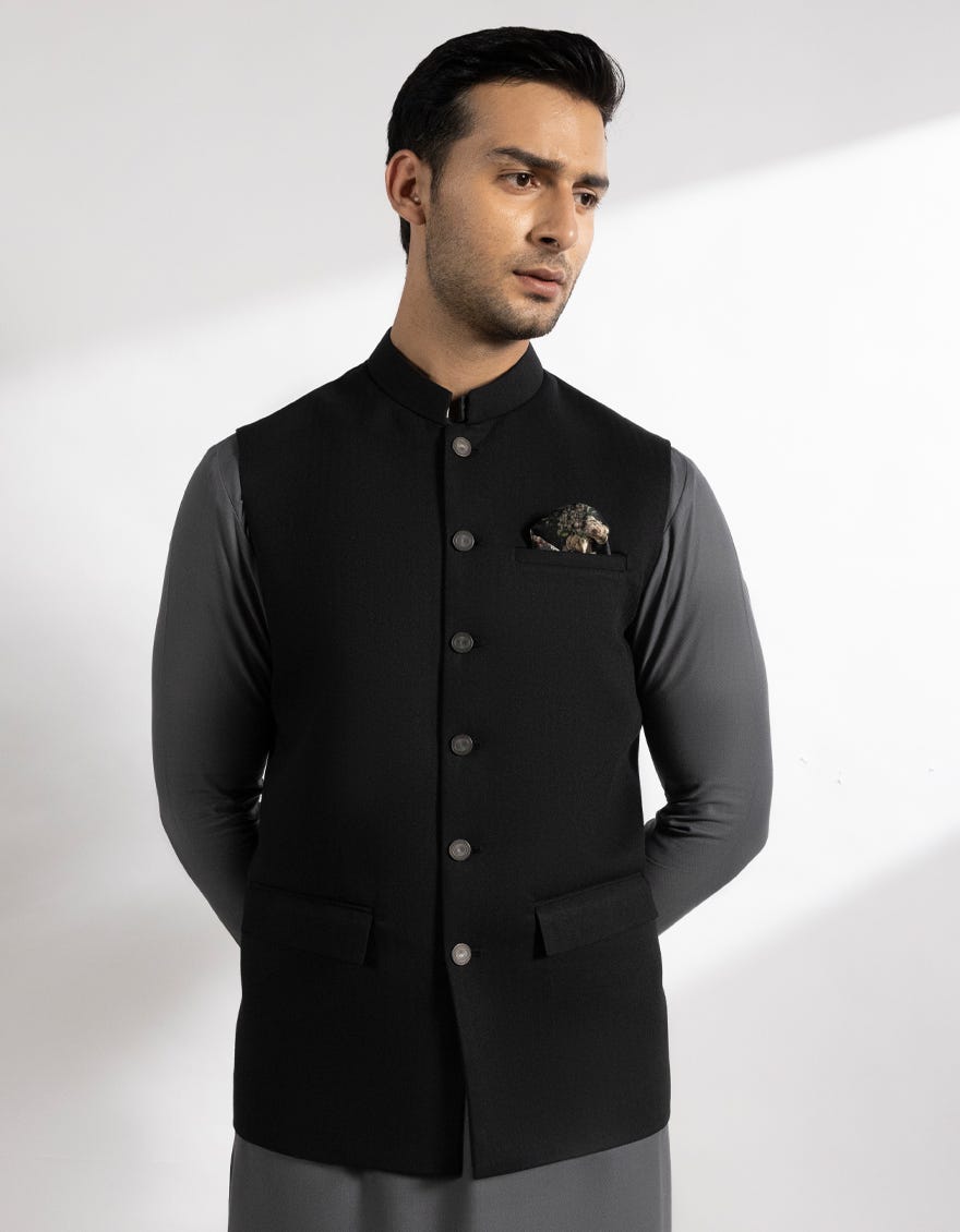 GREY WAISTCOAT | JJVC-27385-R5