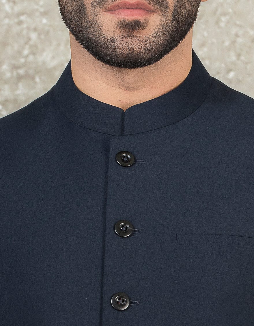 BLUE BLENDED WAISTCOAT | JJVC-27427
