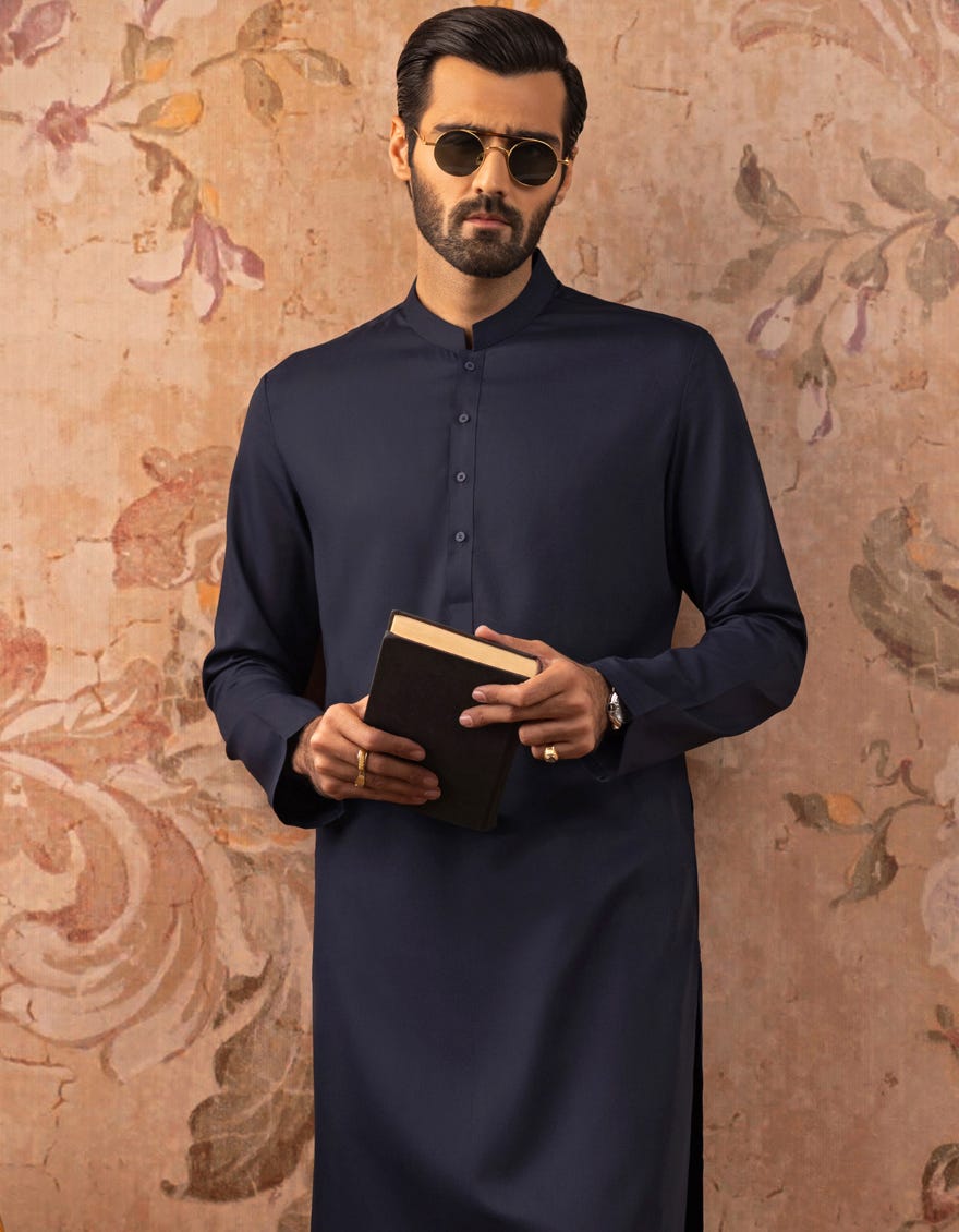 BLUE BLENDED KAMEEZ SHALWAR | JJKS-S-30780-R14-AP