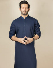 NAVY BLUE BLENDED KAMEEZ SHALWAR | JJKS-S-30780-R17-AP