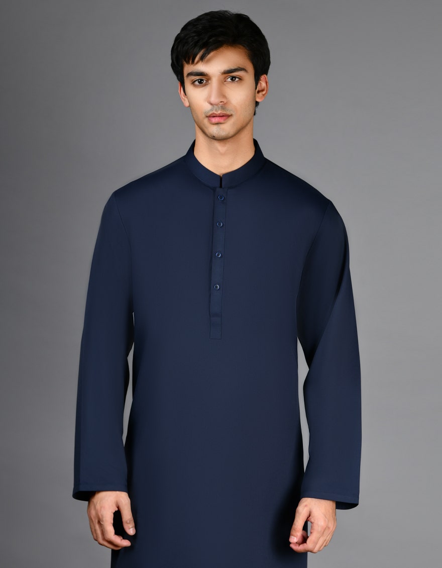 NAVY BLUE CASUAL KAMEEZ SHALWAR