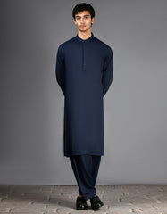 NAVY BLUE CASUAL KAMEEZ SHALWAR