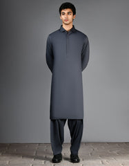 GREY BLENDED CASUAL KAMEEZ SHALWAR