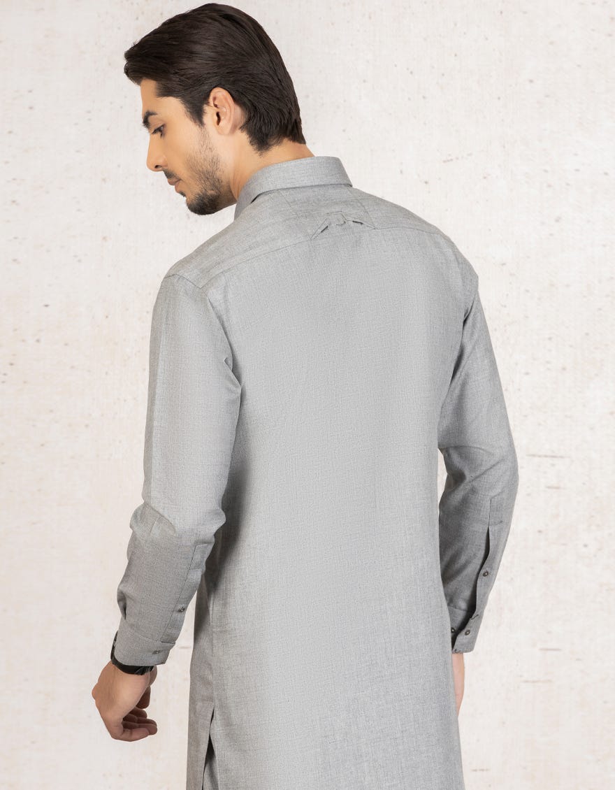 GREY BLENDED KAMEEZ SHALWAR | JJKS-W-32512