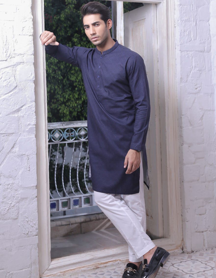 DEEP PURPLE COTTON KURTA | JJK-A-32514