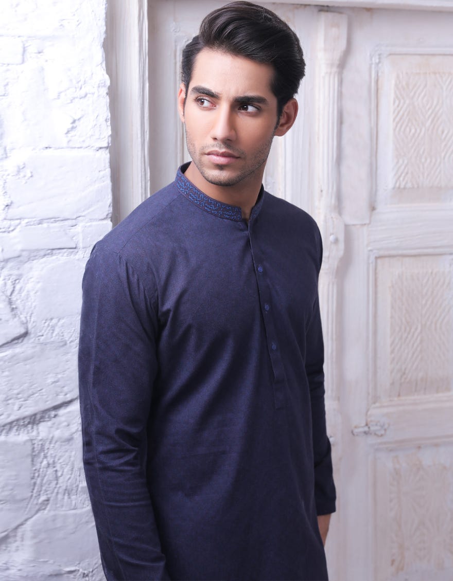DEEP PURPLE COTTON KURTA | JJK-A-32514