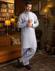 BLUEISH GREY BLENDED KAMEEZ SHALWAR | JJKS-S-32532