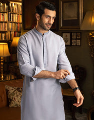 BLUEISH GREY BLENDED KAMEEZ SHALWAR | JJKS-S-32532