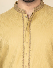 DULL GOLD COTTON KURTA | JJK-S-32535