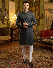 DARK GREEN COTTON KURTA | JJK-S-32546
