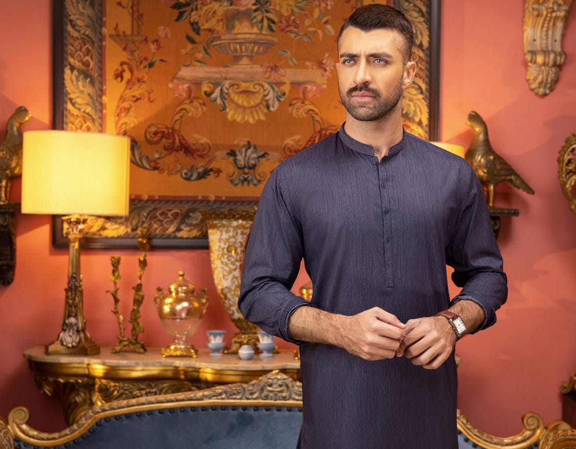 DULL PURPLE COTTON KURTA | JJK-S-32547