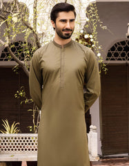 OLIVE COTTON KURTA | JJK-S-32555