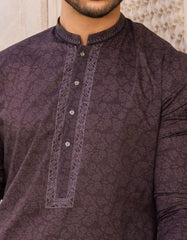 COFFEE BROWN COTTON KURTA | JJK-S-32562