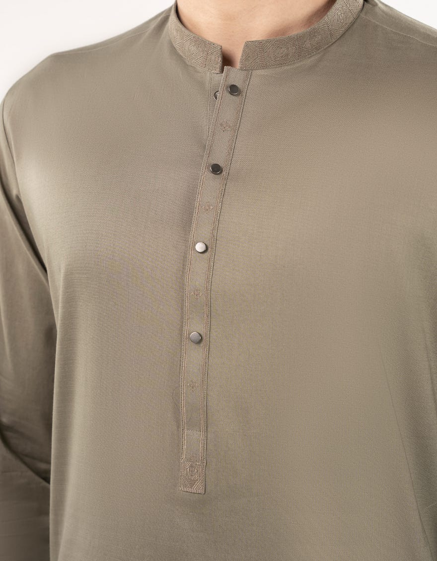 DULL GREEN COTTON KURTA TROUSER | JJKP-A-33052