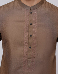 BROWN BLENDED KURTA | JJK-A-33115