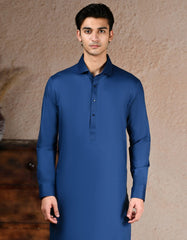 BLUE COTTON KAMEEZ SHALWAR | JJKS-A-33200