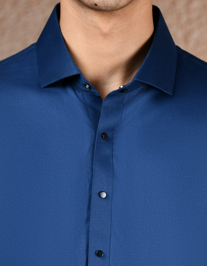 BLUE COTTON KAMEEZ SHALWAR | JJKS-A-33200