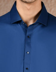 BLUE COTTON KAMEEZ SHALWAR | JJKS-A-33200
