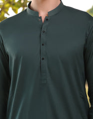 GREEN COTTON KAMEEZ SHALWAR | JJKS-A-33207