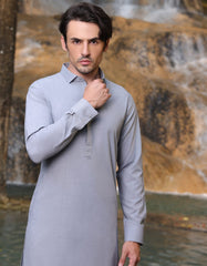 GREY BLENDED KAMEEZ SHALWAR | JJKS-A-33213
