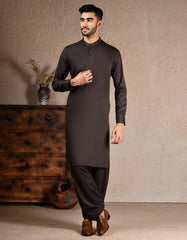 BROWN BLENDED KAMEEZ SHALWAR | JJKS-A-33217