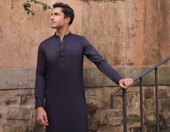 CHARCOAL BLENDED KAMEEZ SHALWAR | JJKS-A-33218