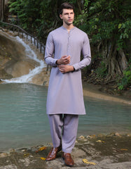 GREY BLENDED KAMEEZ SHALWAR | JJKS-A-33221