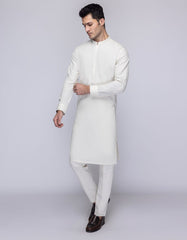 CREAM BLENDED KURTA TROUSER | JJKP-A-33223