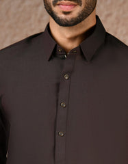 BROWN BLENDED KAMEEZ SHALWAR | JJKS-A-33242
