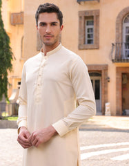 CREAM BLENDED KAMEEZ SHALWAR | JJKS-A-33245