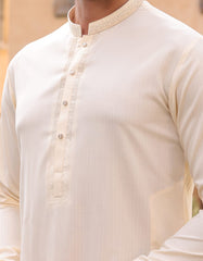 CREAM BLENDED KAMEEZ SHALWAR | JJKS-A-33245