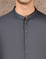 GREY BLENDED KAMEEZ SHALWAR | JJKS-A-33248