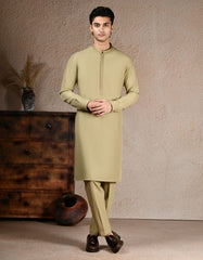 BEIGE BLENDED KURTA TROUSER | JJKP-A-33251